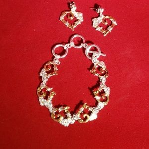 Bracelet and matching earrings
